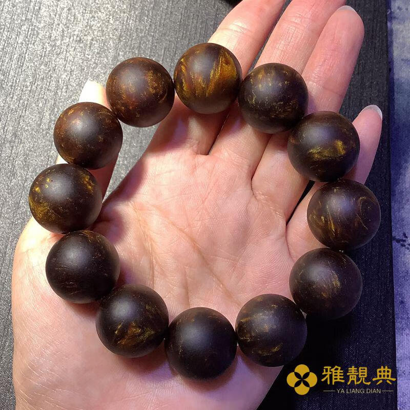 雅靓典京选好店龙延香灰琥珀手串男女生士蜜蜡圆珠情侣手链转运原创