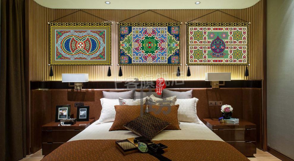 新疆风景挂毯新疆特色布艺挂画民族装饰挂布客厅床头布画餐厅民宿酒店