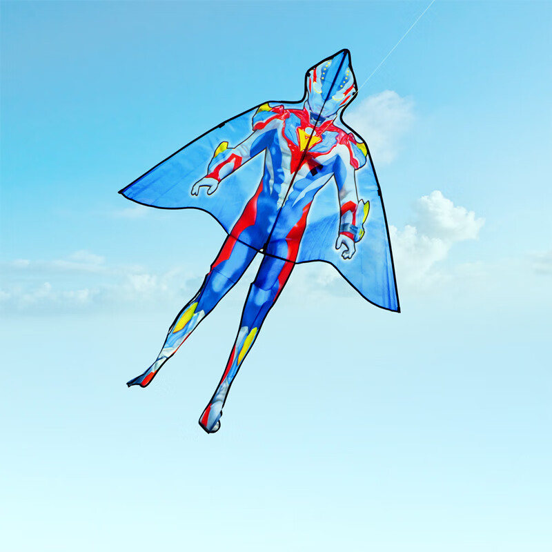 2022新款卡通英雄奥特曼风筝儿童成人大型微风易飞风筝初学者伞型奥曼