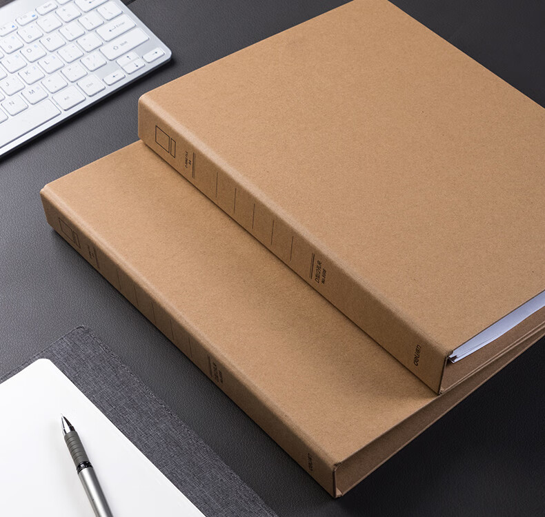 子芒得力同款a4纸质文件夹得力a4办公文件夹资料夹强力夹纸板单夹活页