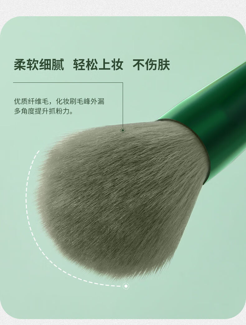 整套化妆刷13支化妆刷超柔软高光遮瑕眼影化妆刷布袋套装 抹茶绿+布袋