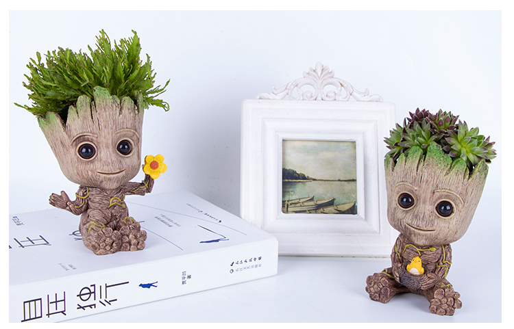 闵家山懒人植物树人格鲁特盆栽groot花盆风不动垂挂观叶植物易养绿植