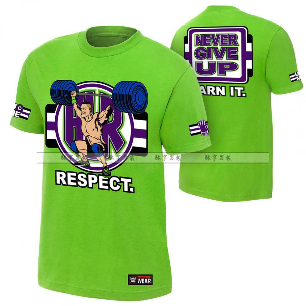 酥享衣服约翰短袖出场服塞纳t恤摔迷半袖健身比赛服宽松体恤2021塞纳