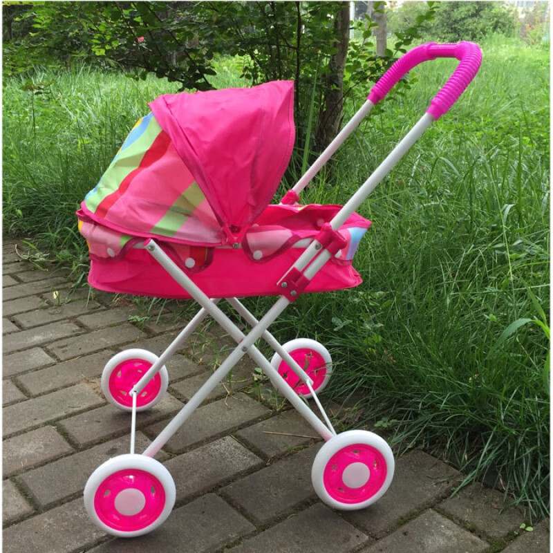 匠师傅娃娃儿童玩具推车婴儿小推车宝宝手推车学步男女孩过家家玫红色