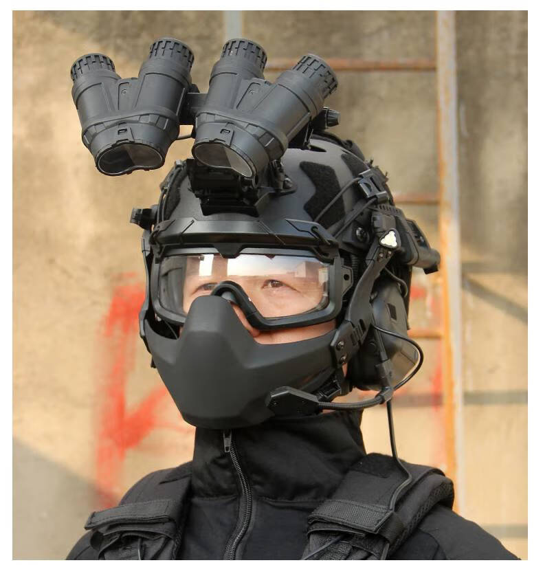 战术头盔夜视仪sf二代战术头盔fast四目夜视仪耳机护目镜套装军迷cs