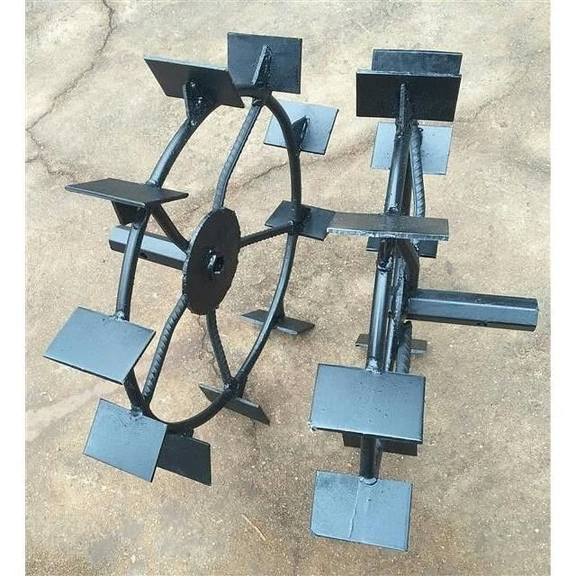 欧诺莱微耕机配件双面翻转犁耕地翻土开沟犁开沟器防滑轮行走铁轮 23