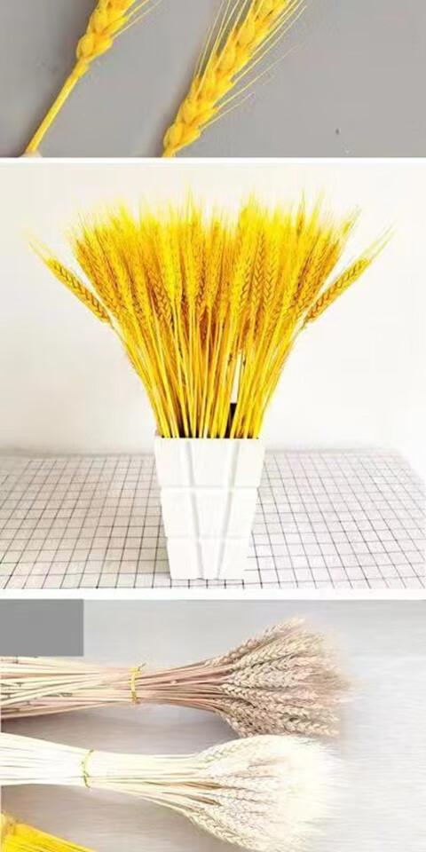 黄金麦穗干花大麦花束装饰客厅金色小麦礼插花瓶仿真花摆件开业 金