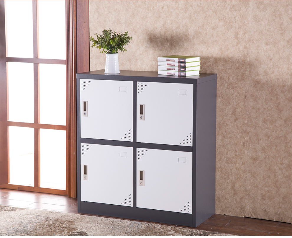 里冈铁皮柜员工柜储物柜学生书包柜工厂换工装服装柜存包柜办公柜矮