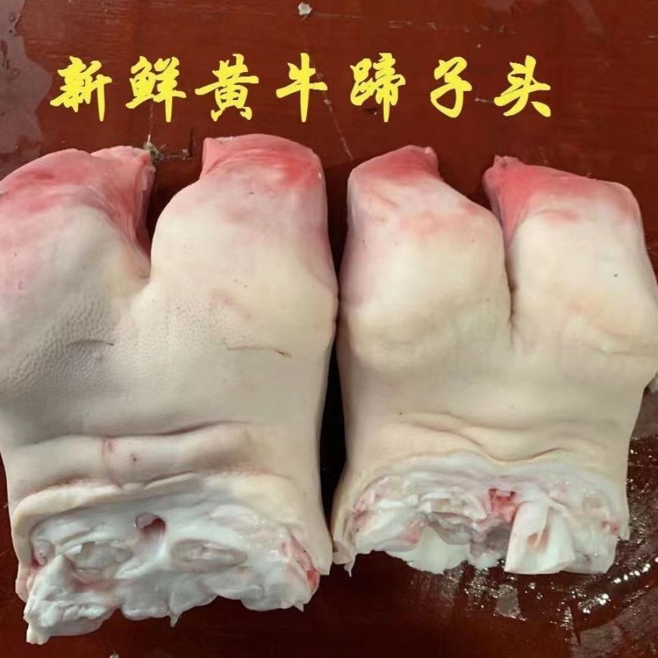 清真新鲜牛蹄子牛掌牛脚牛爪清水褪毛带牛蹄筋青封铭原切4斤牛蹄掌料