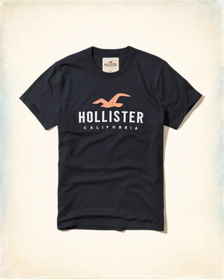 hollisterhco小海鸥美式休闲短袖t恤潮圆领休闲纯棉修身运动打底半袖