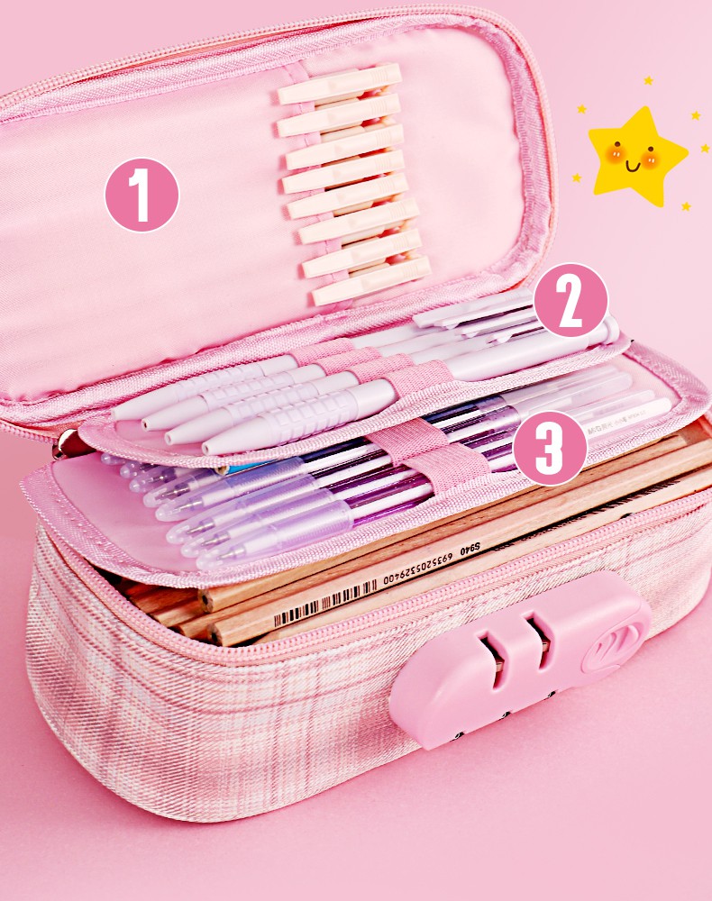 文具盒小学生女孩子铅笔盒小学生用大容量幼儿园笔袋多功能一二三年级