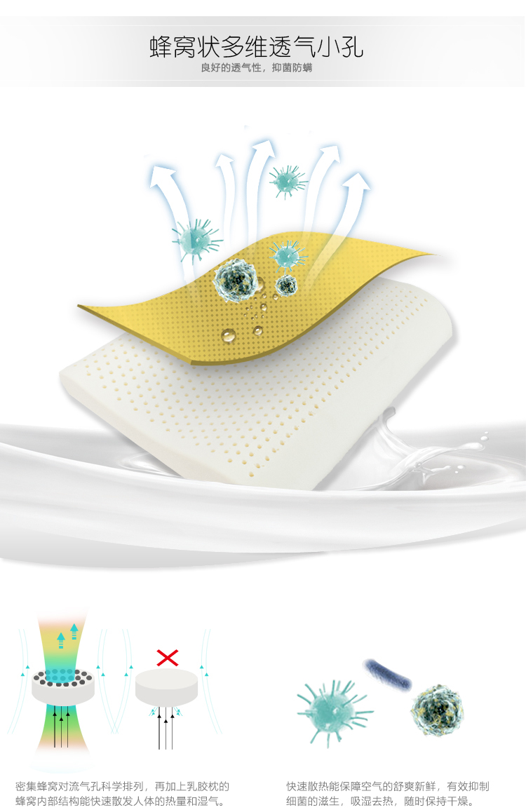 para乳胶枕para儿童乳胶枕头泰国新生婴儿宝宝小孩学生专用四季通用