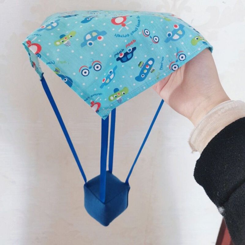 情人节礼物幼儿园手工布艺降落伞棉花沙包降落伞儿童户外空投玩具绿色