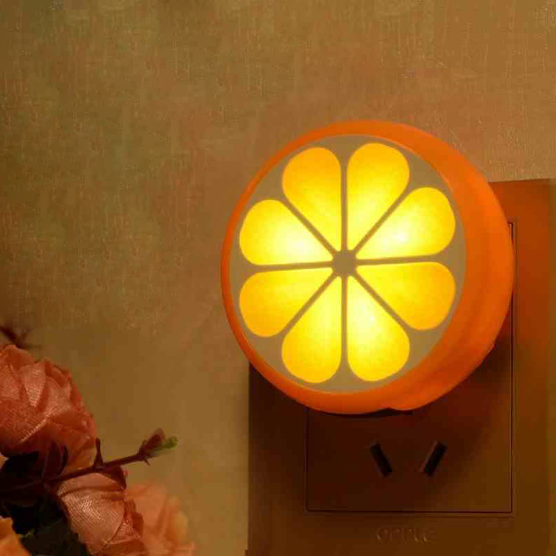 晚上全自动亮的夜晚睡觉灯卧室暗灯迷你节能le光感应光控小夜灯插电灯