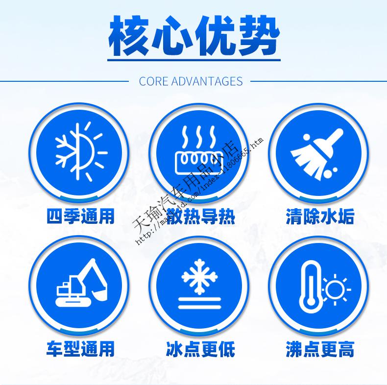 威凛汽车防冻液绿色冷却液水箱宝红色柴油货车气通用大桶水性16度9