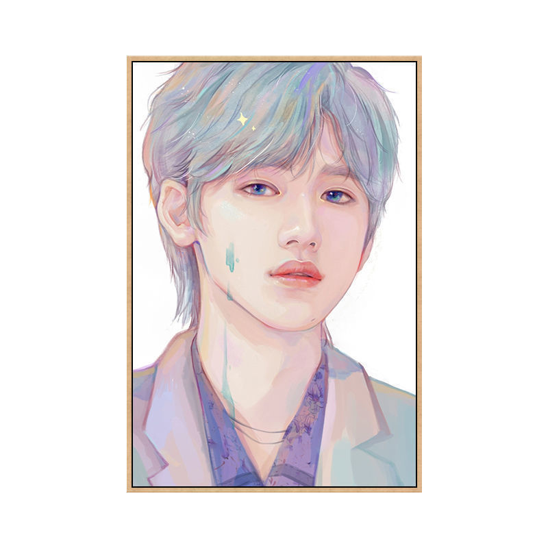 tnt时代少年团diy数字油画宋亚轩马嘉祺手绘数码画手工填色油彩画 a4