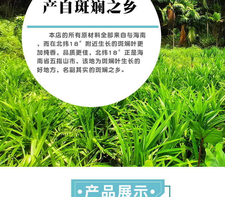 海南新鲜斑斓叶粉班兰叶香兰叶粉商用奶茶甜品戚风蛋糕