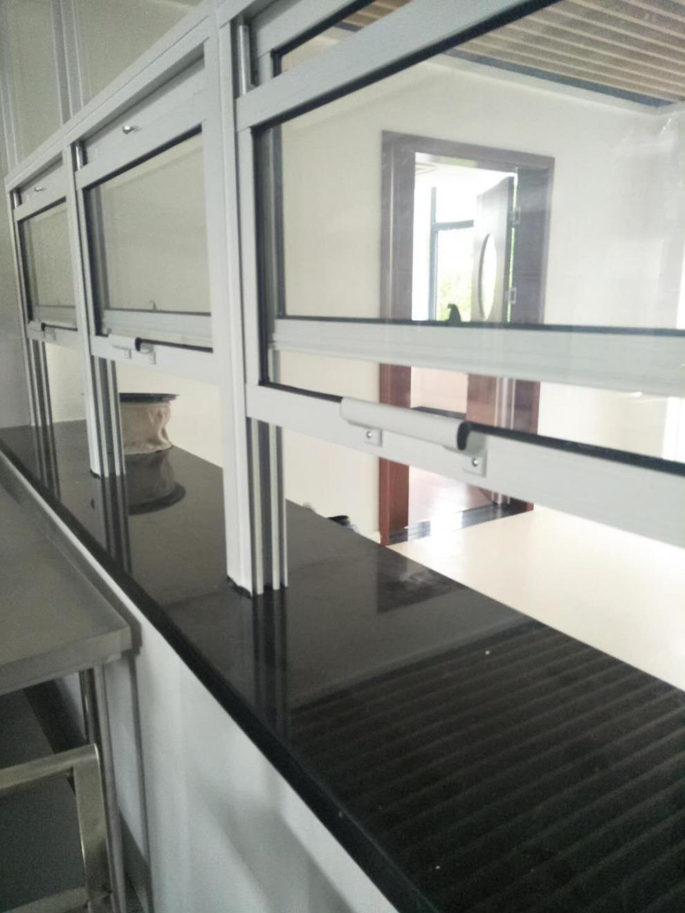 定制家用提拉窗上下推拉美式铝合金隔音窗钢化玻璃传菜口酒吧提升窗无