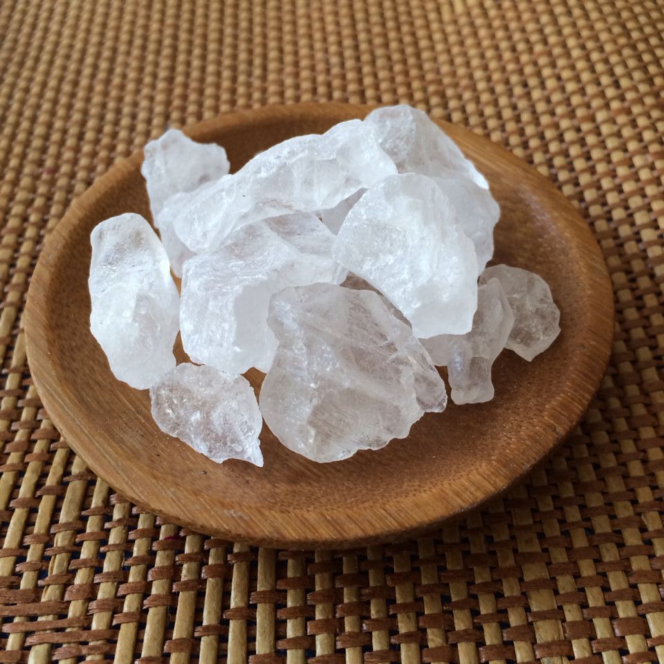 白凡明矾净水用结晶食用食品级晶体明凡500g白矾大块装油条粉泡脚