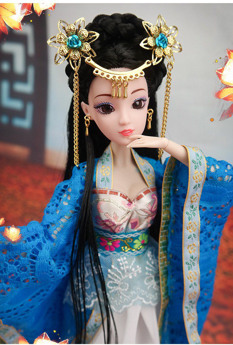 情人节礼物古装娃娃古代 汽车摆件家居玩具30厘米多关节十大美人四大