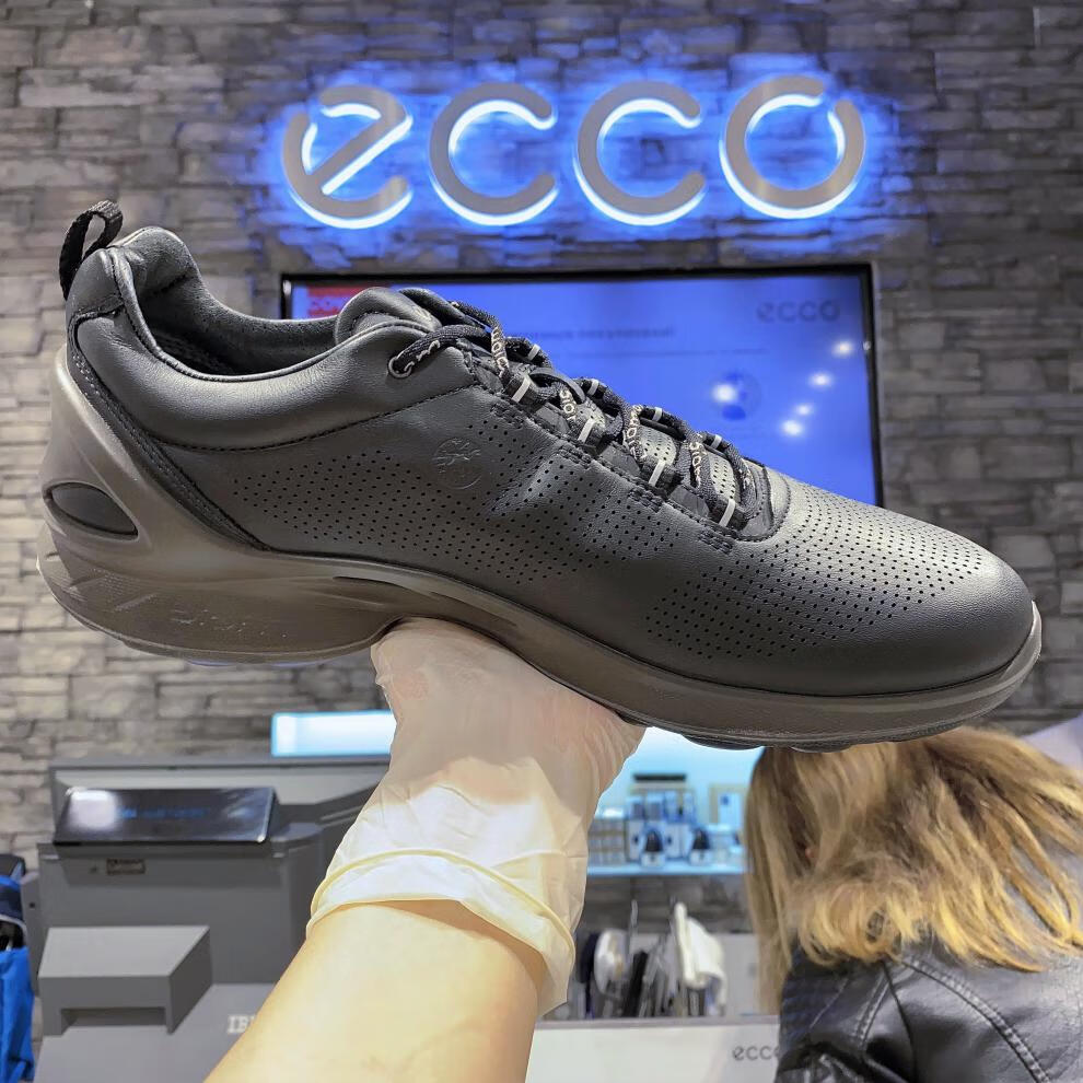 ecco爱步男士牦牛皮小经典休闲鞋 运动透气爸爸鞋健步鞋潮【先鉴别在