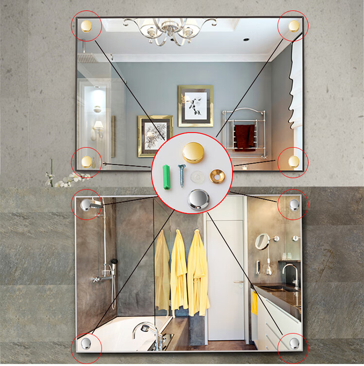 广告钉镜钉装饰钉螺丝帽装饰盖玻璃钉镜钉钉扣镜子固定钉纯铜遮盖斜面