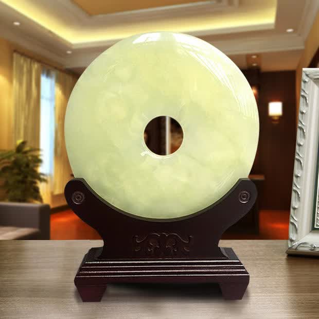 平安扣摆件玉石平安扣摆件创意家居客厅电视柜玄关酒柜办公室 30cm