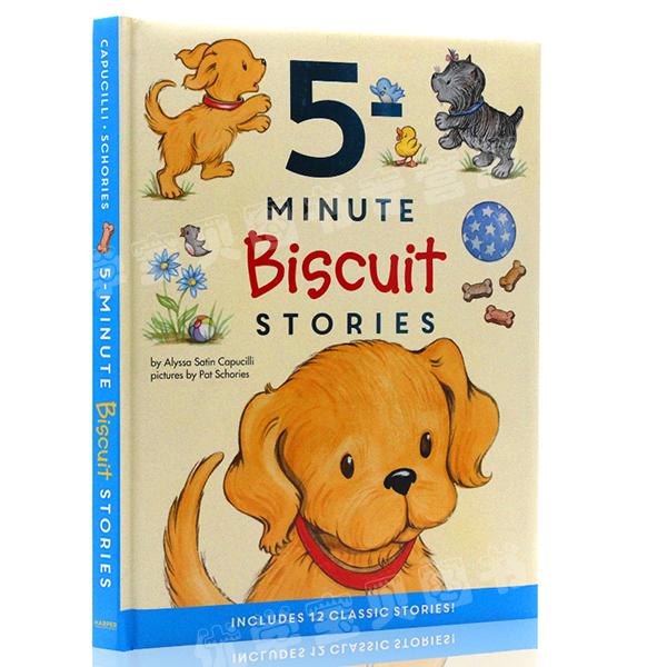 英文原版绘本5minutebiscuitstories精装12个故事合集小饼干狗