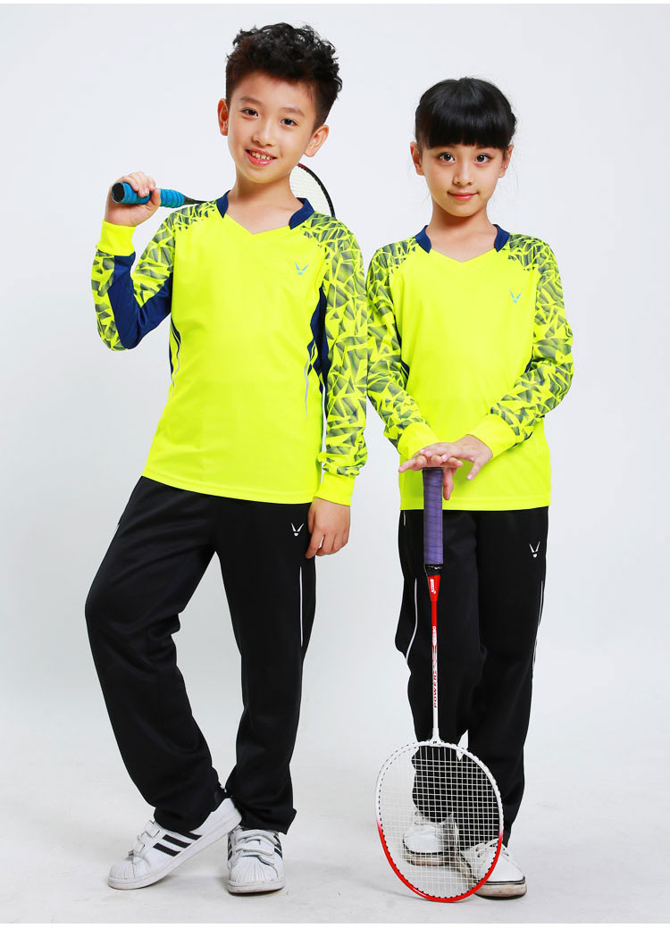 春秋羽毛球服长袖男女款儿童运动服套装长袖长裤子秋冬装速干乒乓球服