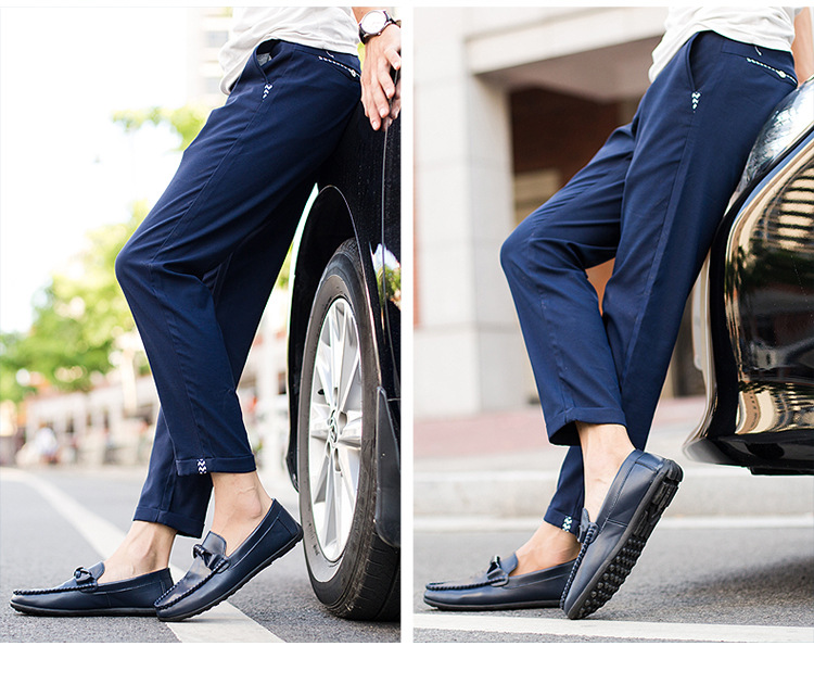 锦铭七玥2018时尚男士豆豆鞋男鞋韩版男士休闲鞋懒人驾车鞋 903白色