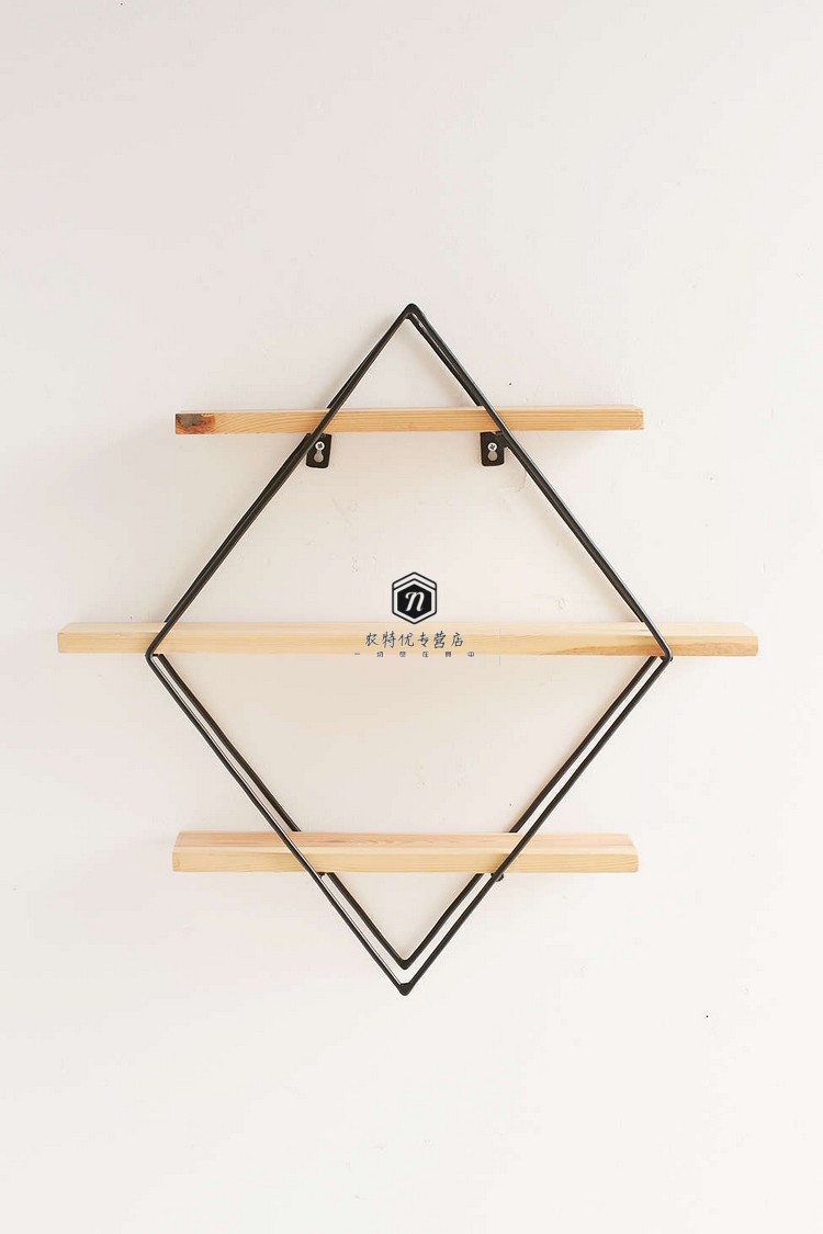 墙面搁架简约现代铁艺实木墙上置物架客厅创意壁挂墙面隔板卧室多层