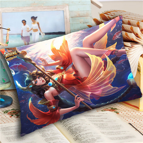 fghgf秋冬宝宝绒王者荣耀长抱枕玩具玩偶王者荣耀李白庄周等身抱枕铠