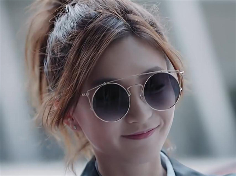 江疏影恋爱先生同款眼镜女圆偏光太阳眼镜可配镜框新款潮时尚 金框渐