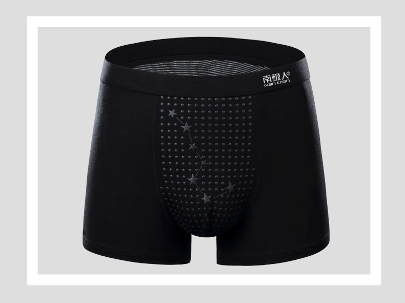 南极人 健康男士内裤礼盒装 平角莫代尔中腰u凸短裤内裤男 红色 l_ 4