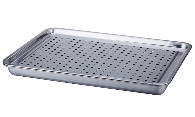 特厚不锈钢茶盘双层茶盆茶海长方形托盘漏水盘冲孔方盘沥水盘家用厨具