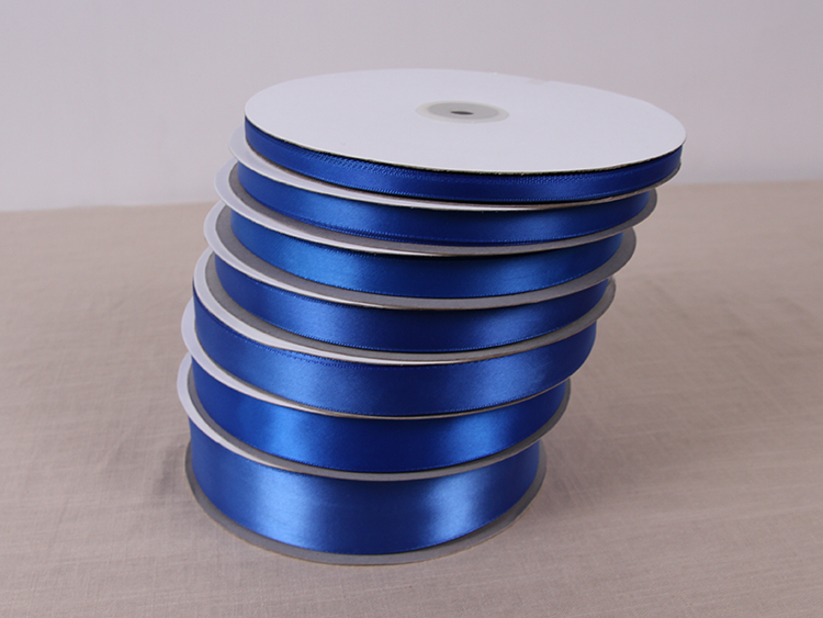 蓝丝带公益应援缎带宝石蓝色绸带布带彩带25cm加密带宝蓝91米