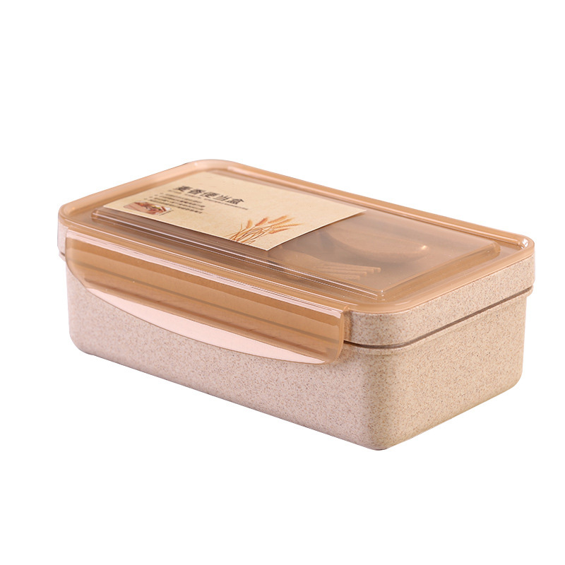 饭盒小麦秸秆便当盒分格盒收纳盒保鲜盒