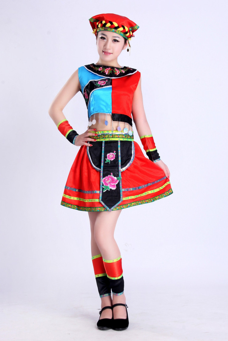 苗族佤族土家族少数民族特色服饰节日节目演出服少数民族彝族舞蹈服装