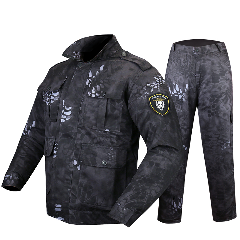 新式黑蟒特种兵迷彩服套装男