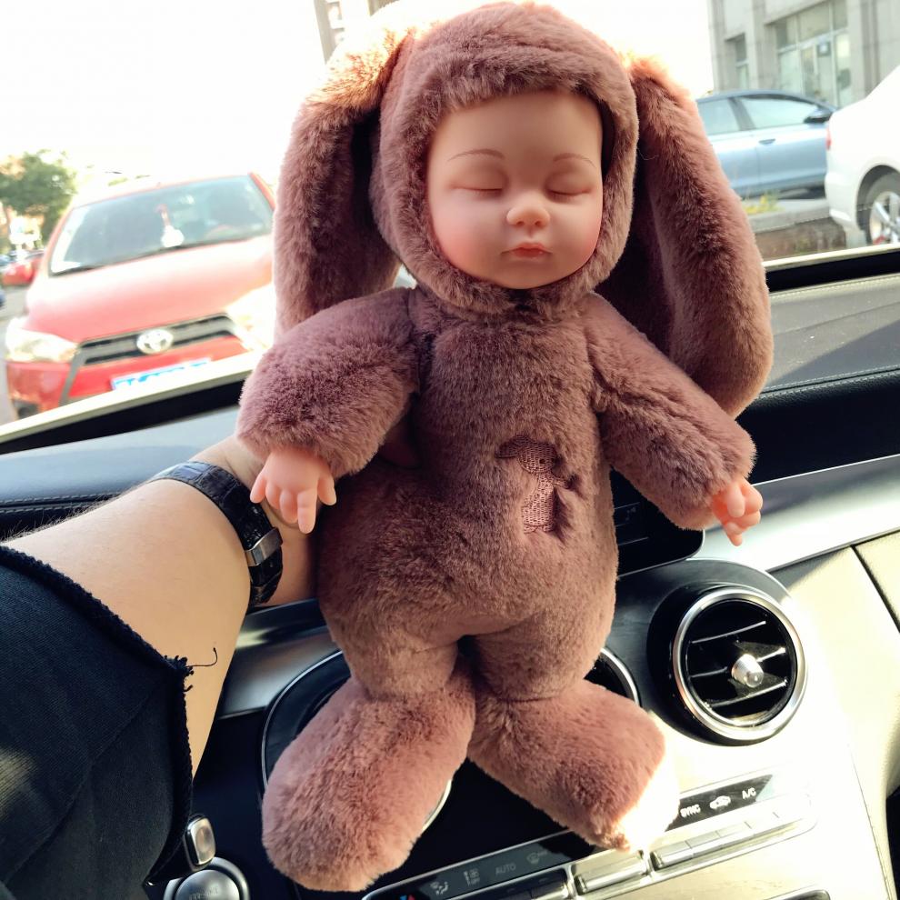 林中鸟 睡眠娃娃仿真婴儿毛绒玩具音乐萌睡玩偶软胶安抚陪睡公仔大号
