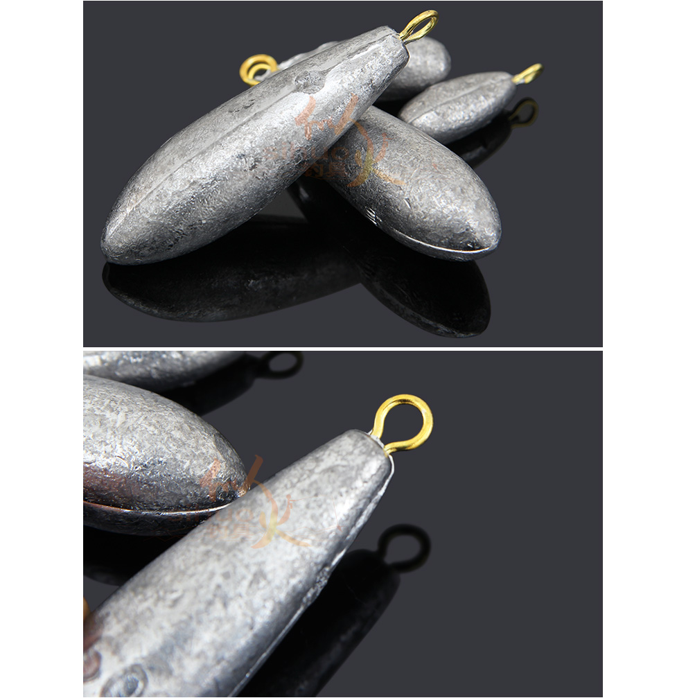 似火 筏杆海杆矶杆铅钓鱼渔具配件水滴型渔具垂钓用品扁型串钩铅坠 80