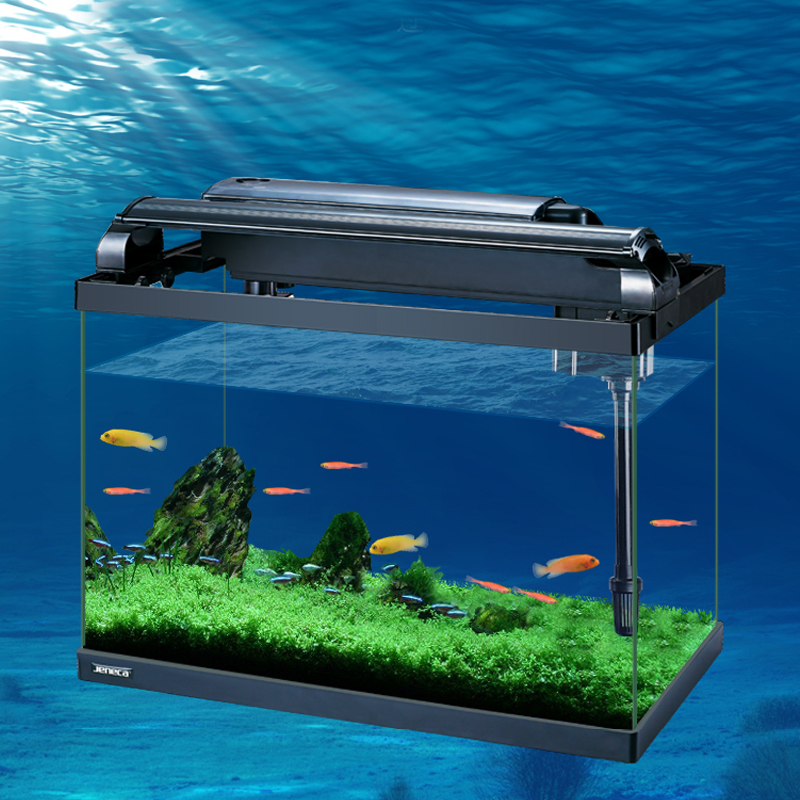 高清玻璃鱼缸水族箱生态循环过滤器带led灯