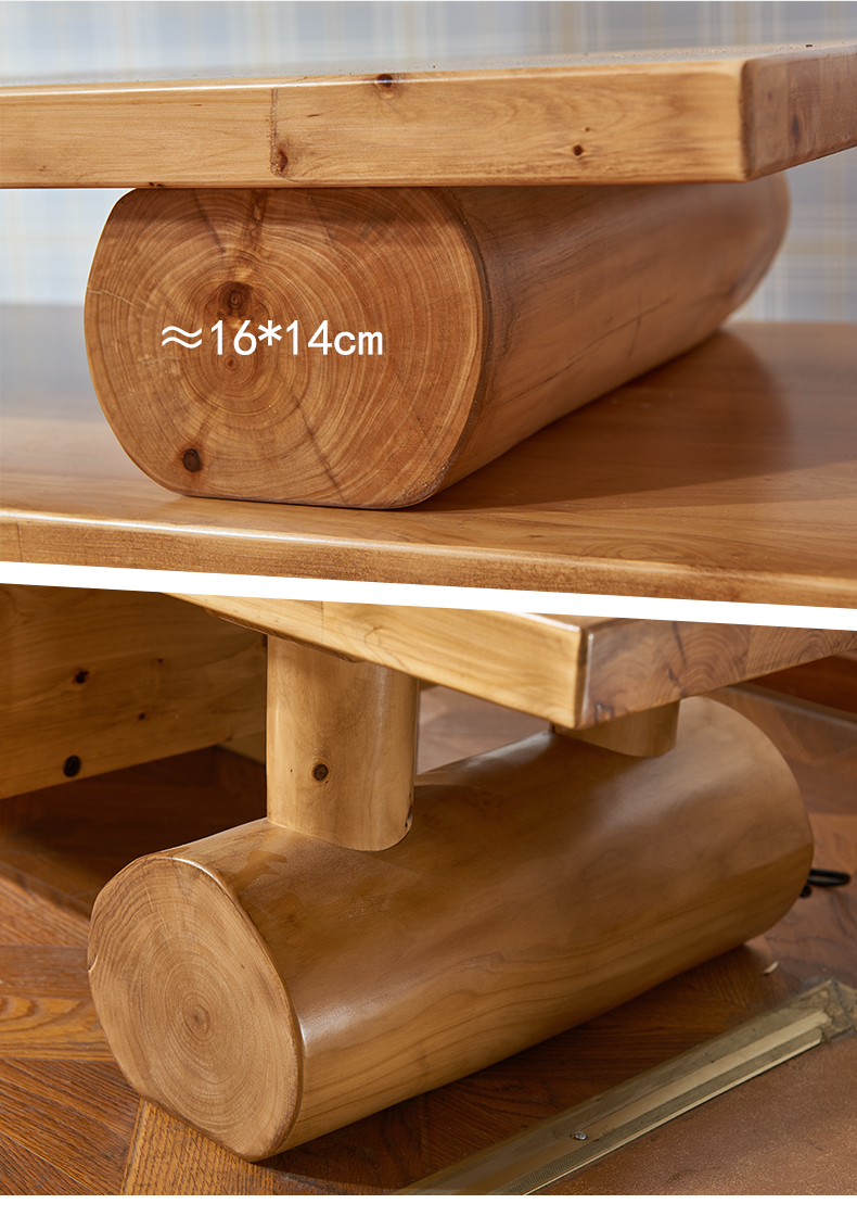 柏家信全实木带抽电视柜柏木客厅储物原木环保现代中式民宿创意家具