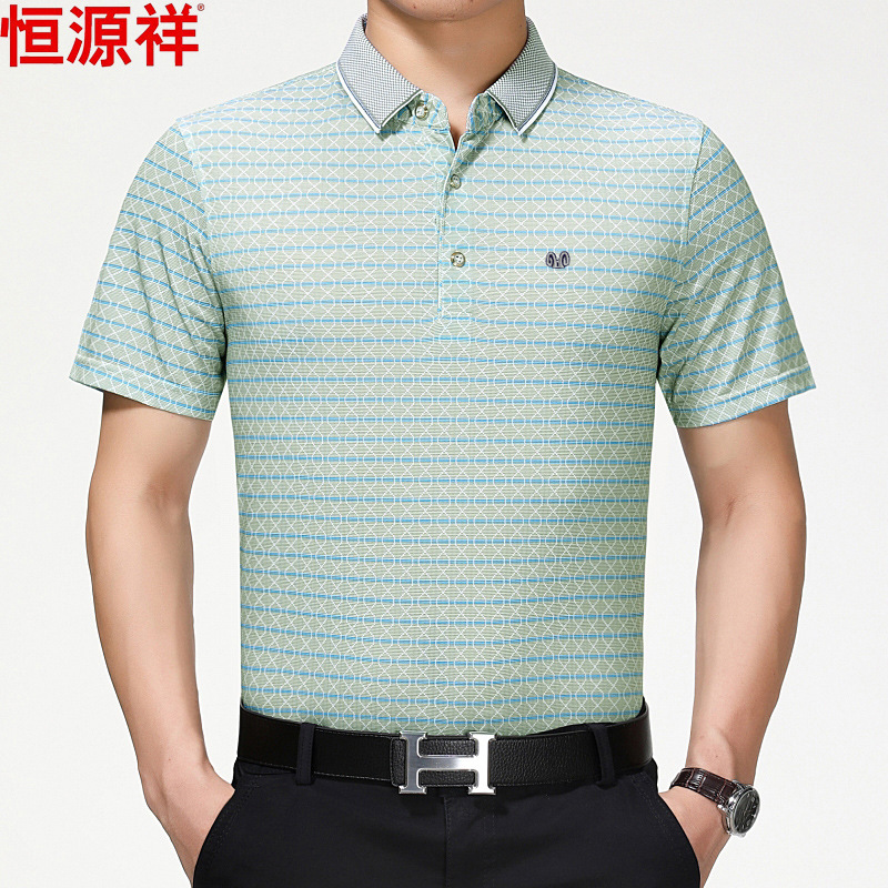 2018恒源祥男商务短袖t恤
