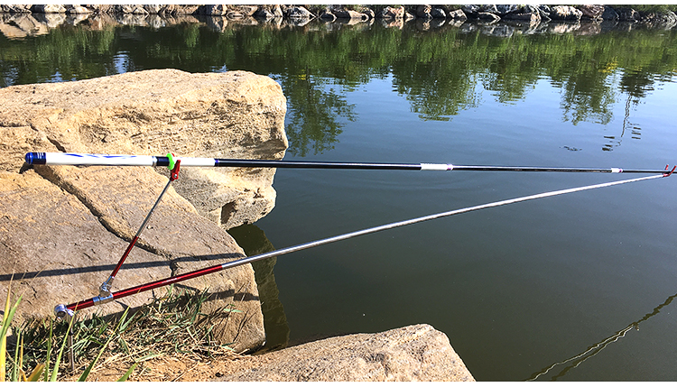 不锈钢鱼竿支架钓鱼炮台架杆多功能地插三合一手竿台钓鱼杆架巧克力色