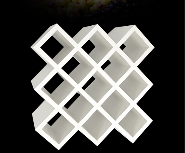 红酒格子定制菱形酒架酒柜简约家用方形格子实木酒叉组装现代定制a