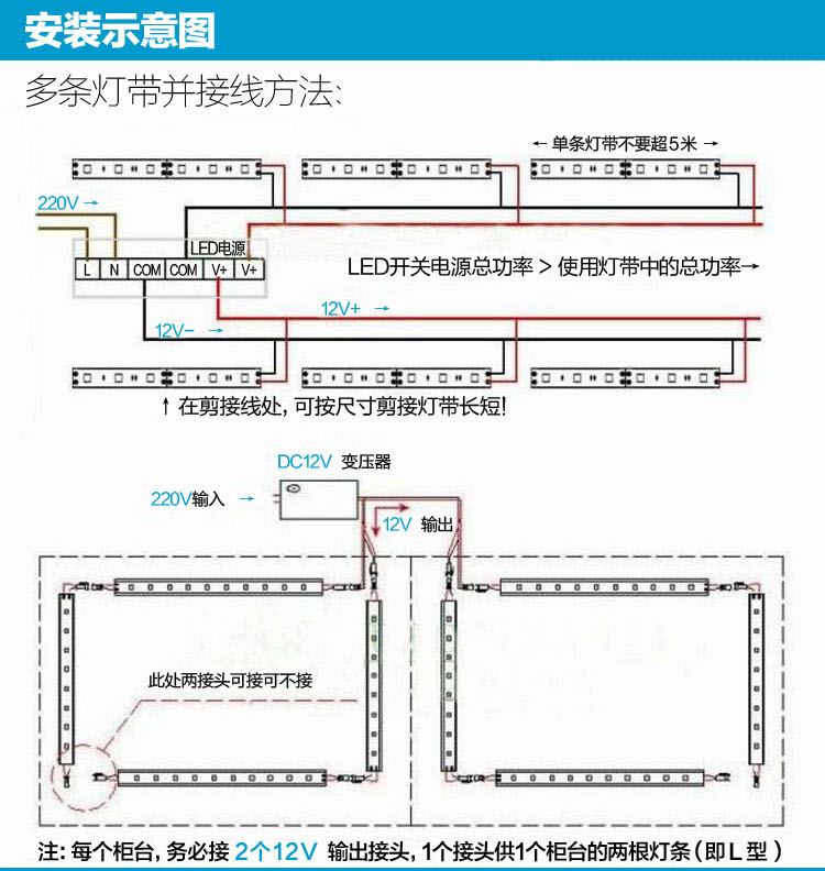 led灯带驱动电源 220v转12/24v监控手机柜台变压器 稳压器 镇流器 12v