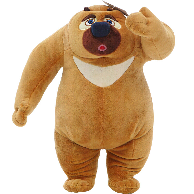 熊大熊二毛绒玩具抱枕卡通 光头强布娃娃