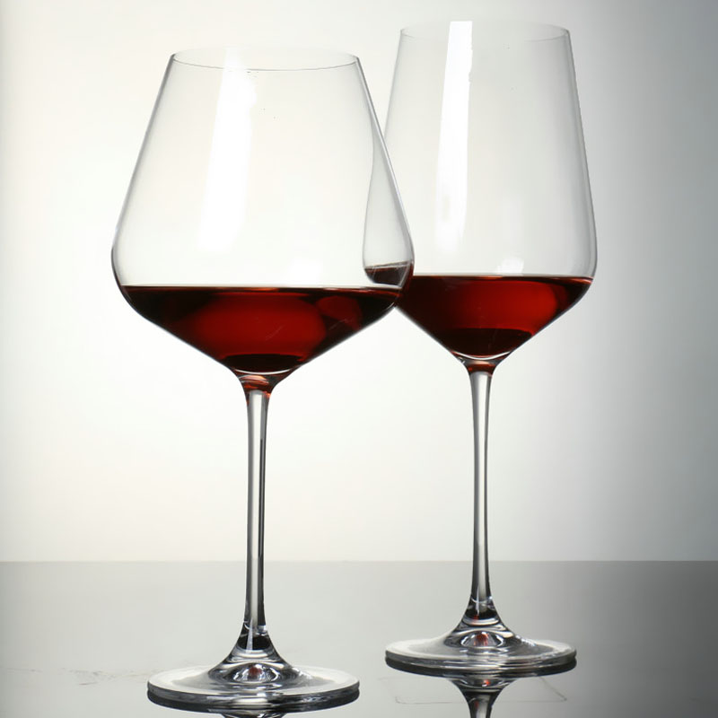 水晶玻璃红酒杯白葡萄酒杯大号勃艮第杯菱形波尔多酒杯家用酒店用品香