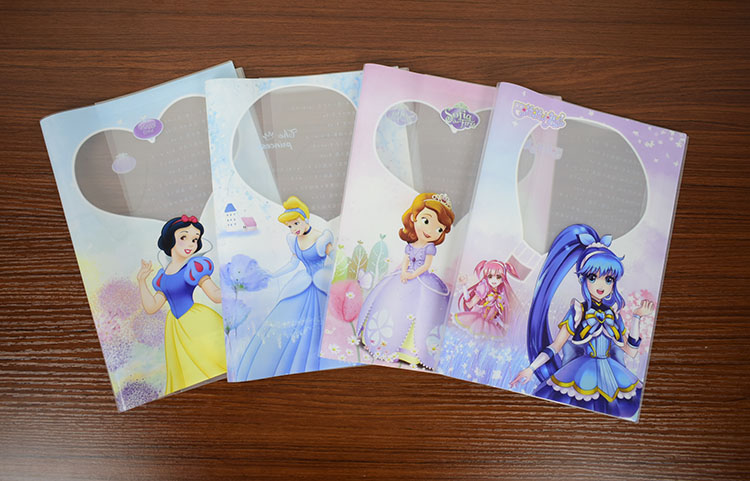 书皮小学生书套中号自粘书膜透明可爱小清新卡通动漫公主女孩包书皮
